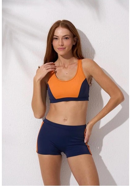 Şortlu Yüzücü Bikini Takım Lacivert 241277 fiyatları