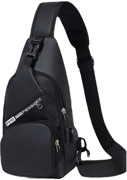 Göğüs Çantası Erkek Crossbody Çanta Rahat Büyük Kapasiteli Su Geçirmez Oxford Kumaş Omuz Küçük Sırt Çantası Moda Trendi Göğüs Çantası (Yurt Dışından)