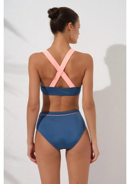Sırtı Çapraz Yüzücü Bikini Takım Indigo 241269 fiyatları
