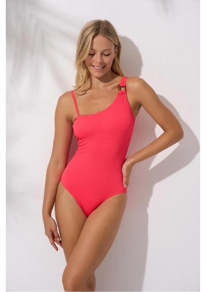 Tek Omuz Aksesuarlı Mayo Nar-Cicegi 241147