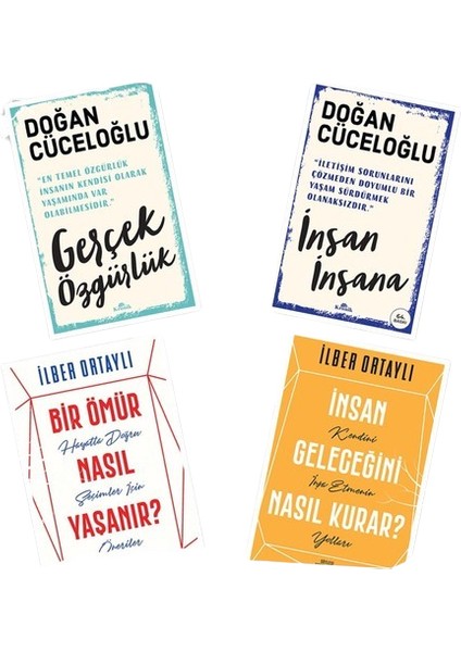 Gerçek Özgürlük - İnsan İnsana - Bir Ömür Nasıl Yaşanır - İnsan Geleceğini Nasıl Kurar - 4 Kitap