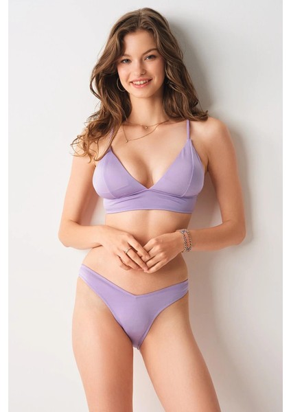 Jess V Kesim Bikini Tek Alt Lila 239200 modelleri