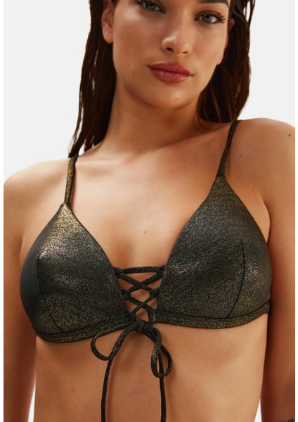 2579ESMM Kaplı Üçgen Bikini Üst Bronz ESKM23Y0286 fırsatları