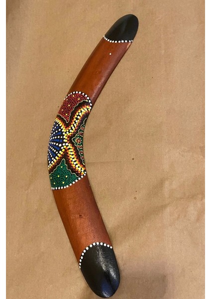 Bumerang Ahşap 40 cm Işlemeli