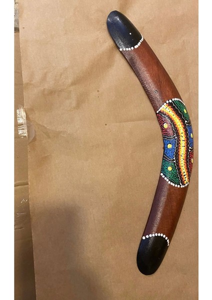 Bumerang Ahşap 40 cm Işlemeli
