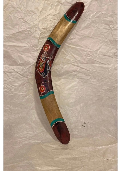 Bumerang Ahşap 40 cm Işlemeli