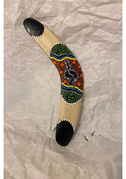 Bumerang Ahşap 40 cm Işlemeli