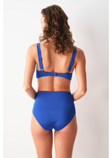 Bardot Yüksek Bel Bikini Tek Alt Saks 239205 fiyatları