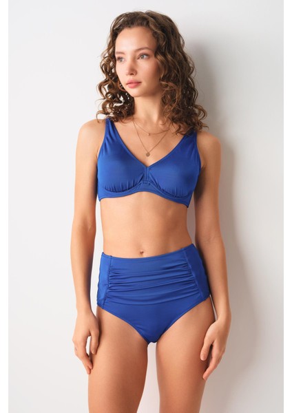 Bardot Yüksek Bel Bikini Tek Alt Saks 239205 indirimleri