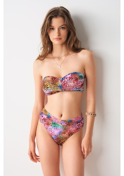 Ella Yüksek Bel V Kesim Bikini Tek Alt