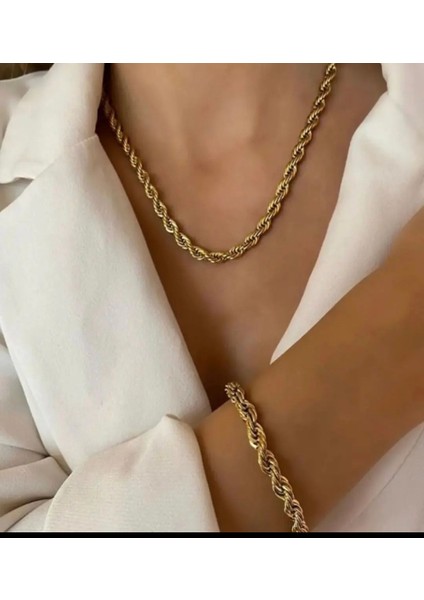 Unisex Burgu Halat Kolye ve Bileklik Set fırsatları