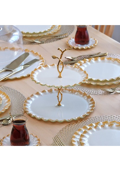 Latte Altın Yaldızlı Cam Kurabiyelik fiyatları