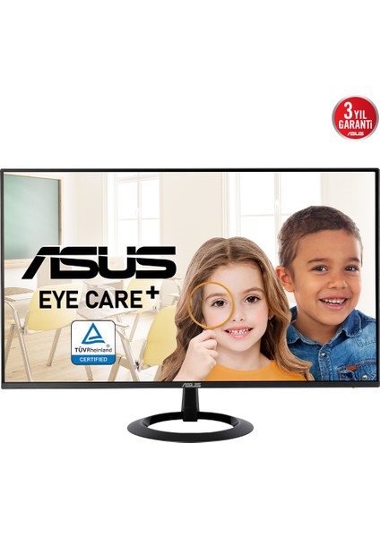 ASUS VZ27EHF   27 IPS FREESYNC 1920x1080 1MS 100HZ HDMI VESA 3YIL EYECARE, FLICKER-FREE,CERCEVESIZ,DUSUK MAVI ISIK Monitör