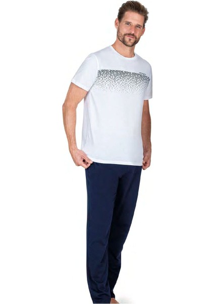6045 Erkek Kısa Kollu Penye Pijama Takımı