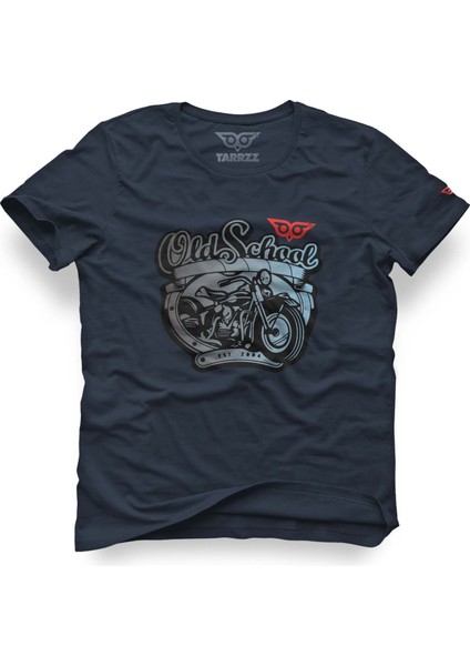 Old School Motorcu Tasarım Tişört