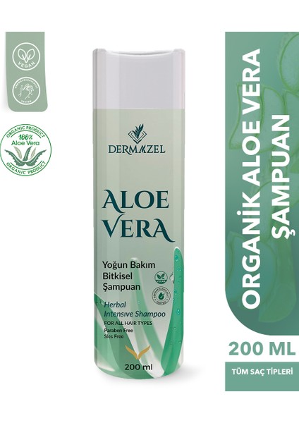 Organik Dökülme Karşıtı Saç Bakım Seti Aloe Vera Şampuan 200ml, Aloe Vera Yoğun Bakım Saç Kremi 200 Ml+ Saç Masaj Tarağı fiyatları