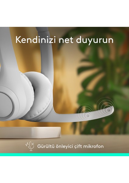 Zone 300 Gürültü Önleyici Mikrofonlu Kablosuz Bluetooth Kulaklık - Beyaz