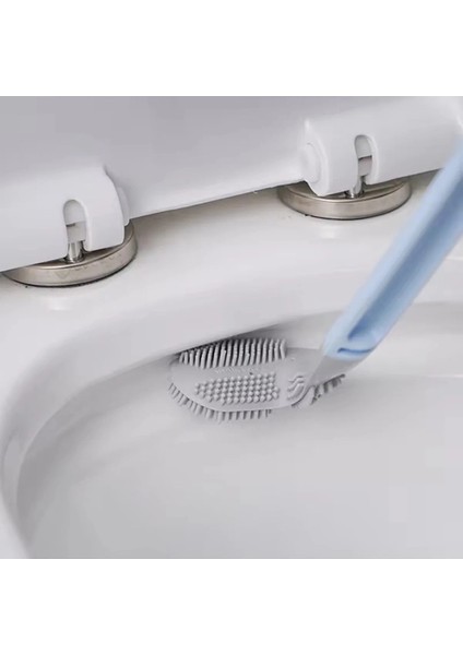 Golf Tasarımlı Silikon Banyo Tuvalet Klozet Temizleme Fırçası ve Tutucu 3 Kancalı Askı Set