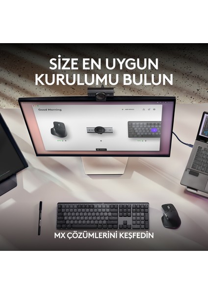 Mx Brio Ultra Hd 4K Gizlilik Kapaklı ve Mikrofonlu Yayın Web Kamerası, Koyu Gri