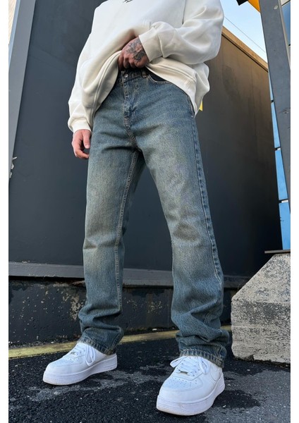 Yıkamalı Indigo Baggy A109 K-10 Pantolon Indigo