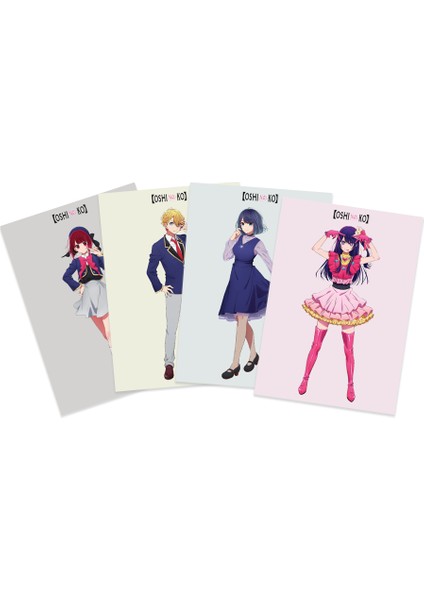 Anime Serisi Oshi No Ko Poster Kart 4'lü Set