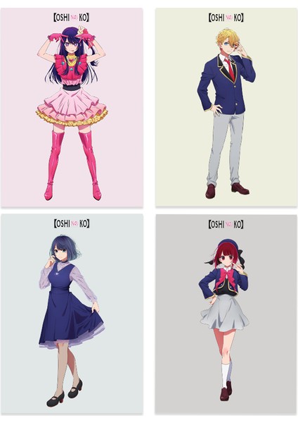 Anime Serisi Oshi No Ko Poster Kart 4'lü Set fiyatları