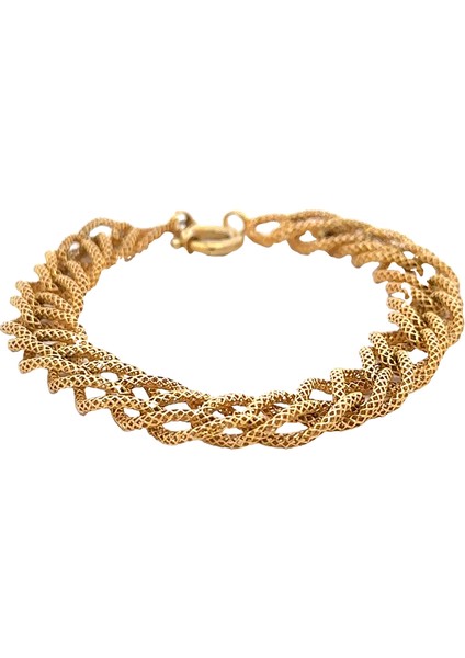 Sık ve Hareli Şık Samanyolu Modeli Yeşil Altın Bileklik fırsatları