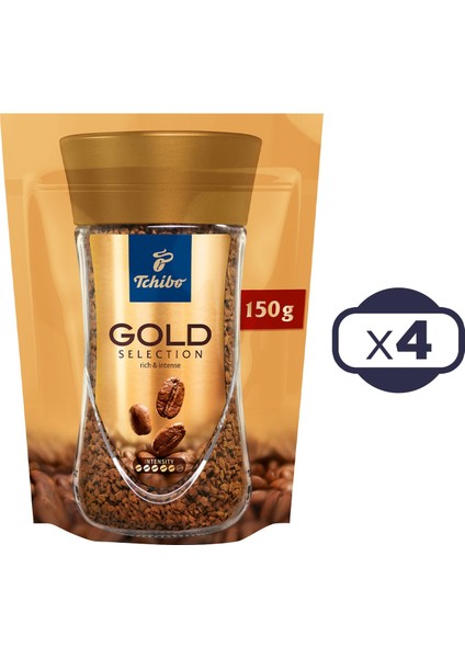Gold Selection Çözünebilir Kahve Ekonomik Paket 150 gr x 4 Adet