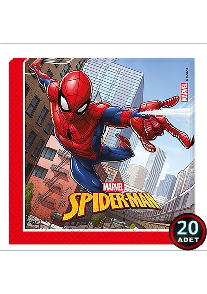 Spiderman Crime Fighter Peçete, 33CM x 33CM - 20 Adet fiyatları