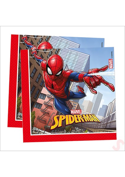 Spiderman Crime Fighter Peçete, 33CM x 33CM - 20 Adet modelleri