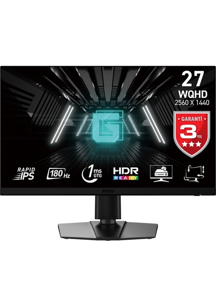 27" G272QPF E2 2560x1440 (WQHD) 16:9 FLAT RAPID IPS 180HZ 1MS ADAPTIVE-SYNC PIVOT GAMING MONITOR