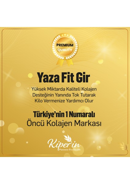 Kiperin Collagen %100 Saf ve Doğal Yüksek Biyoaktif ve Biyoyararlı Çift Hidrolize Edilmiş Toz Peptitleri İçeren Diyet Takviyesi Kolajen (500gr) - 50 Günlük