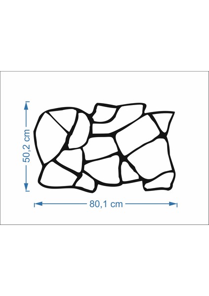 Taş Tuğla Stencil Şablon Kalın Malzeme Rölyef Pasta, Dekoratif Sıva, Kalekim ve Saten Alçıya Uygun Kayrak Taşı Model Slate Stone - 1 mm