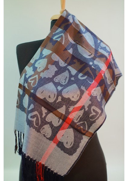 Gri Siyah Renk Desenli Paşmina Şal indirimleri