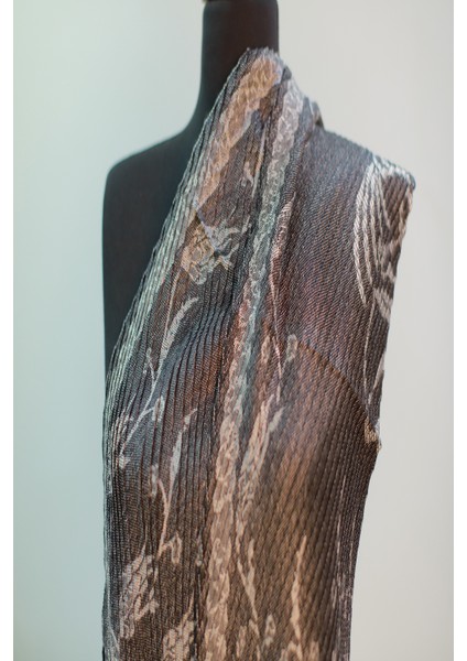 Gri Siyah Renkli Pamuk Viskon Desenli Şal Eşarp fırsatları