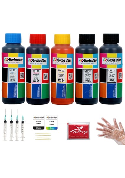 Hp Gt Serisi Tanklı Yazıcılar Için +++Plus Mürekkep Seti 5X100 Ml.