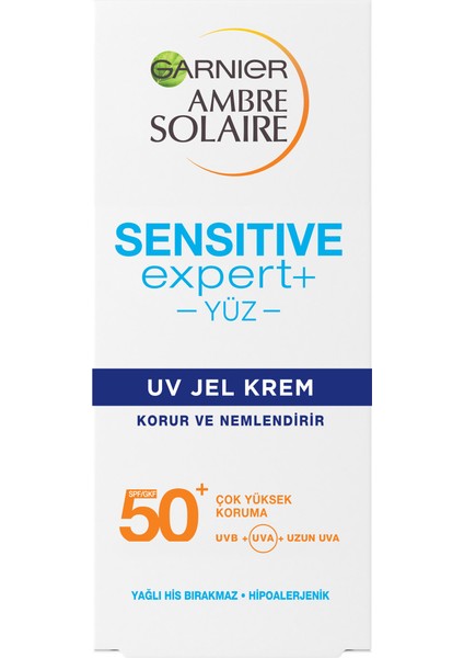 Ambre Solaire Sensitive Expert+ Güneşe Karşı Hassas Ciltler için SPF50+ Güneş Koruyucu Jel Krem 50ml