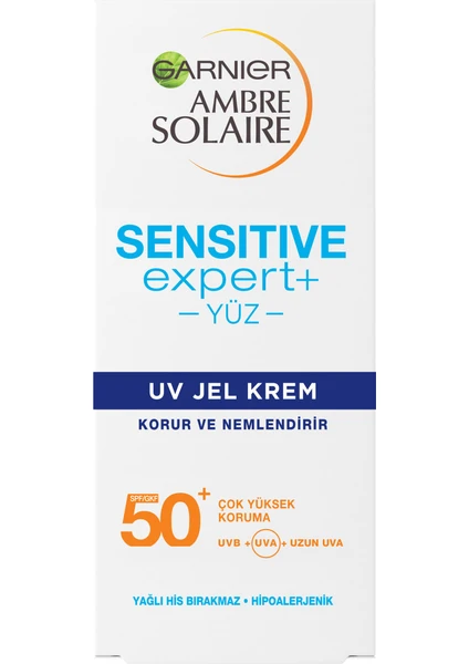 Ambre Solaire Sensitive Expert+ Güneşe Karşı Hassas Ciltler için SPF50+ Güneş Koruyucu Jel Krem 50ml