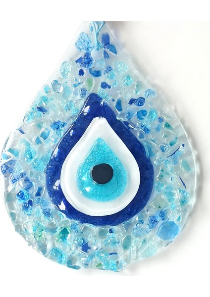 Damla Modeli Duvar Dekoru Nazar Boncuklu Kesme Cam El Yapımı Duvar Süsü fiyatları