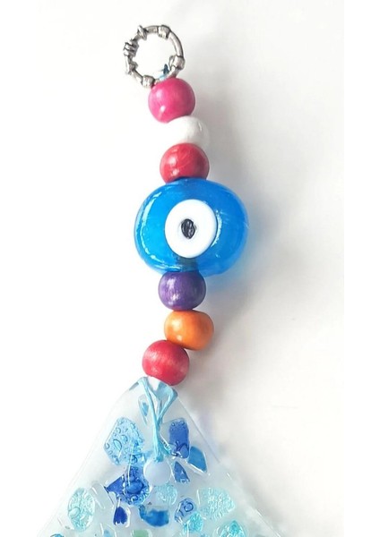 Damla Modeli Duvar Dekoru Nazar Boncuklu Kesme Cam El Yapımı Duvar Süsü modelleri