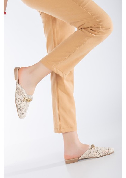 Baller Hasır Günlük Kadın Düz Terlik modelleri