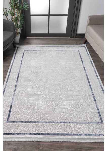 Benzema , Hayel Ötesi Helen Triko Akrilik Saçaklı Pamuk Tabanlı Lazer Kesimli Salon Oturma Odası Mekan Halısı