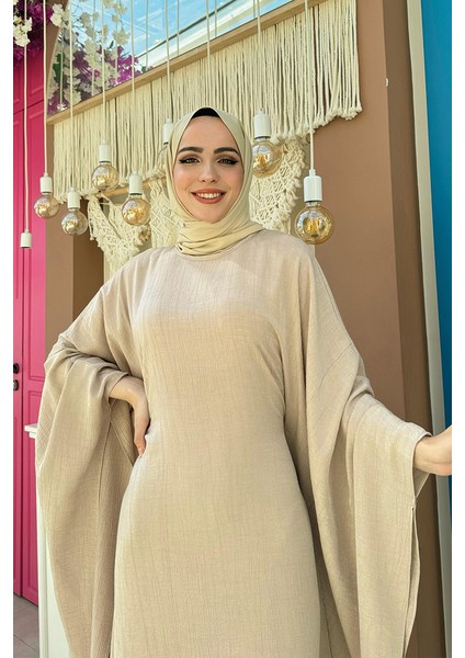 Yarasakol Bel Kısmı Gizli Ip Kuşaklı Elbise 3891 Taş fırsatları