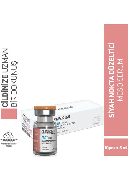 Pro+ Pure Koyu Leke Düzeltici Meso Serum 6 mL x 10 adet