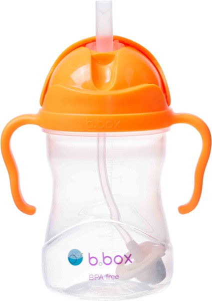 Tıklama Kilitli Uçlu Damlatmaz Pipetli Alıştırma Bardağı, Turuncu, 240 Ml, 6AY+,1 Adet