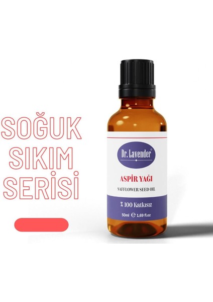 Dr. Lavender %100 Katkısız Saf Soğuk Sıkım Serisi Aspir Yağı 50 ml