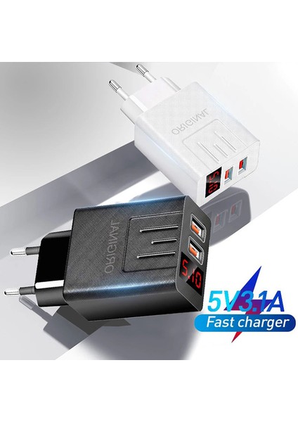 45W Qc 3.0 USB Şarj Cihazı LED Dijital Ekran Hızlı Şarj Telefon Şarj Adaptörü Güneş Işığı Süper Mağaza (Yurt Dışından) modelleri