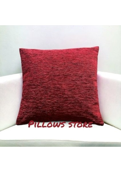 Yaprak Desenli Bordo Kırlent Kılıfı Seti -2 Adet 45CM*45CM