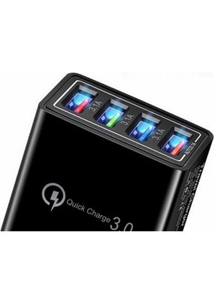 USB Şarj Aleti Hızlı Şarj 4.0 3.0 3.1A Hızlı Şarj Güç Adaptörü Şarj Cihazı Samsung iPhone 11 7x4 Port Cep Telefonu Şarj Cihazı (Yurt Dışından) modelleri