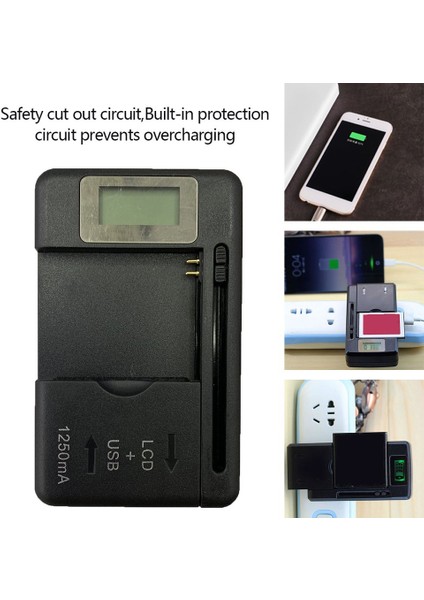 USB Bağlantı Noktalı Telefonlar Için Evrensel Mobil Şarj Cihazı LCD Gösterge Ekranı (Yurt Dışından) modelleri